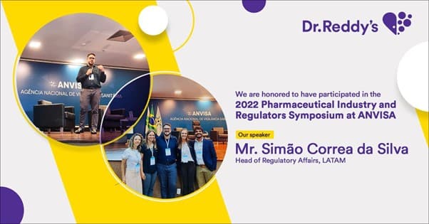 Dr. Reddy's API participated in the 2022 Pharmaceutical Industry and Regulators Symposium at ANVISA