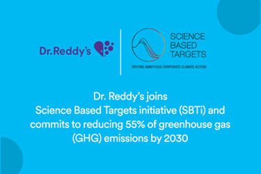 Dr. Reddy’s Laboratories joins Science Based Targets initiative (SBTi) and sets 2030 GHG emission targets