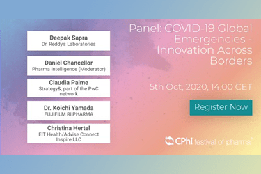 CPhI Festival of Pharma Panel discussion: Innovation Across Borders: How Pharma and innovators are fighting Back Against COVID-19 and ways forward.