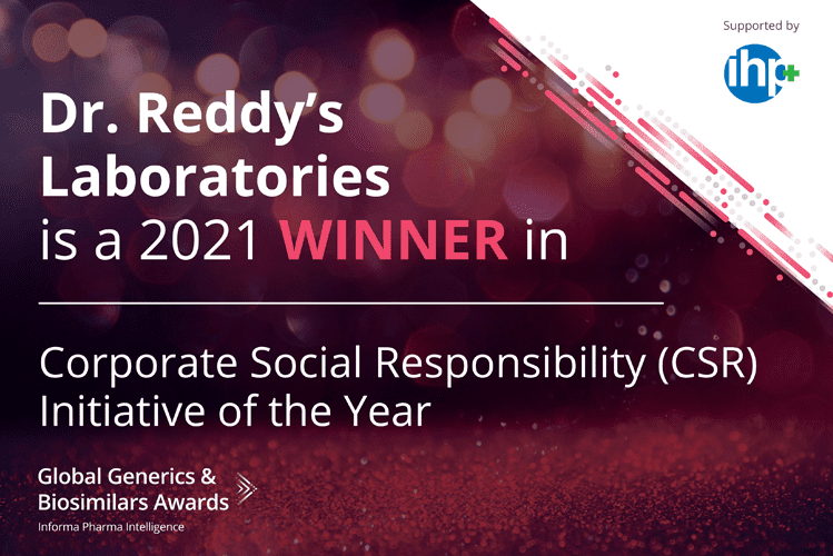 The winner of the Corporate social responsibility (CSR) Initiative of the year at Global generics & Biosimilars Awards
