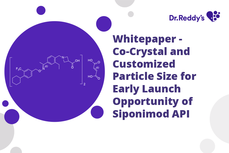 Co-Crystal and Customized Particle Size for Early Launch Opportunity of Siponimod API