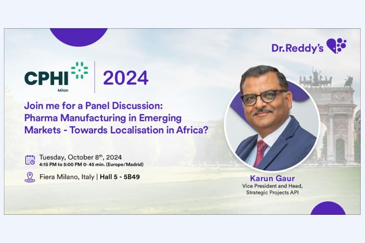 Karun Gaur at CPHI Milan: Panel Discussion on Pharma Manufacturing in Emerging Markets - Moving Towards Localization in Africa